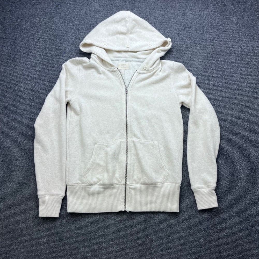 Aerie Full Zip Loungewear Athleisure Cream White Hooded Sweatshirt 7167